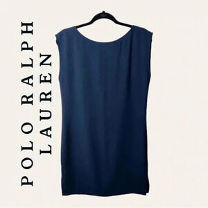 0691. POLO RALPH LAUREN SHEATH DRESS NAVY BLUE IN COLOR‎ SIZE 4